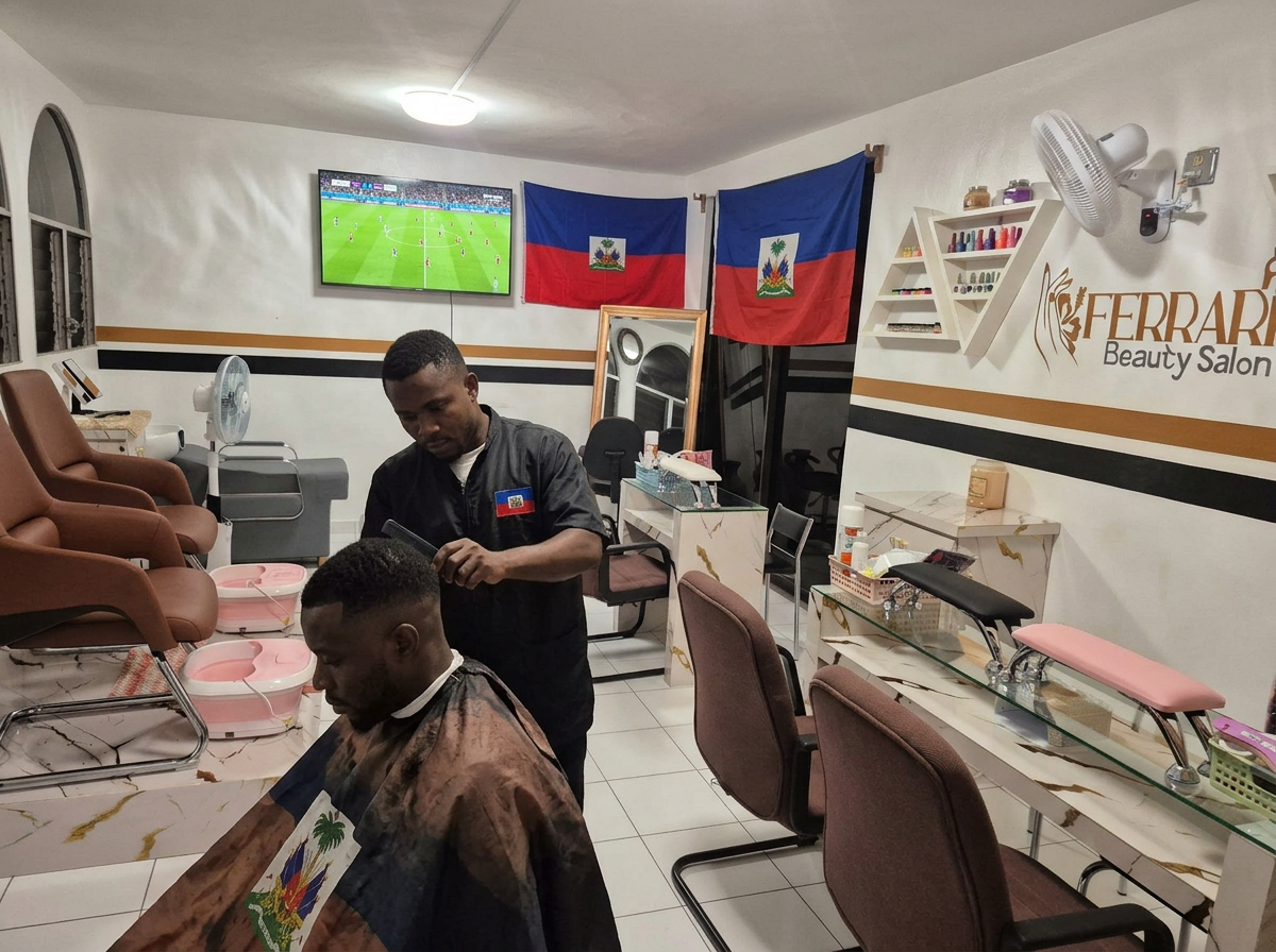 Barber Ferrari : dégradé pendant un match de foot